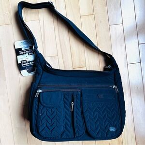 LUG DOUBLE DUTCH CROSS-BODY MESSENGER BAG BNWT BLACK IN COLOUR